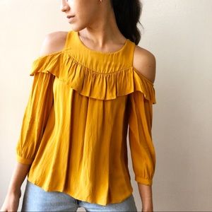 Mustard Top by Anthropologie